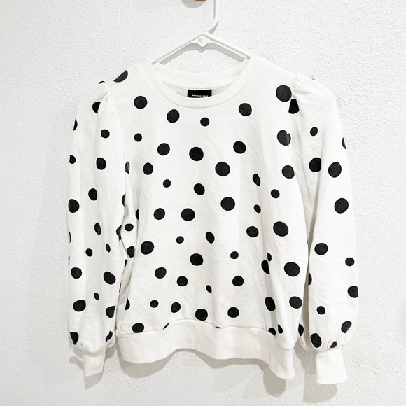 💞Who What Wear Polka dotted sweatshirt- XS💕 - Picture 5 of 10